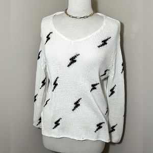 NWT Wooden Ships Lightning Bolt Sweater